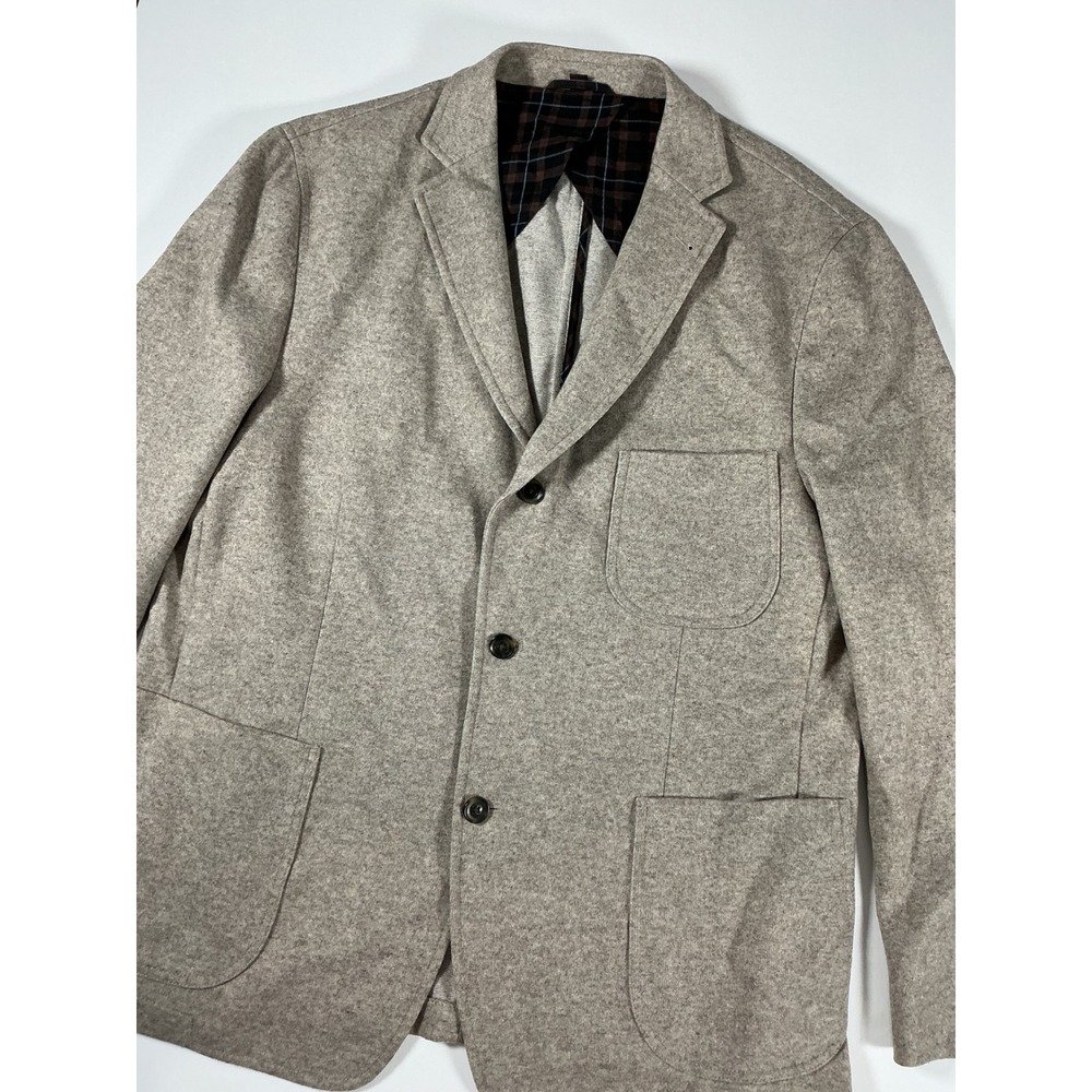 Kroon Mayer Beige Wool Cashmere Blend Soft Coat Blazer Jacket Size 44R